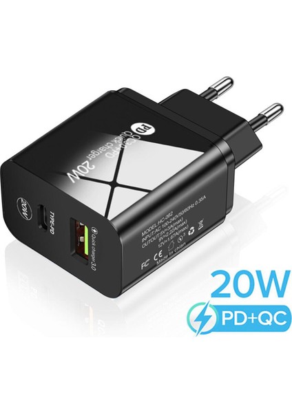 20W Pd USB Şarj Cihazı Qc 4.0 Hızlı Şarj Cihazı Apple iPhone 13 12 iPad Mini Samsung S20 Ultra Not 20 10 USB Hızlı Şarj Adaptörü (Yurt Dışından)