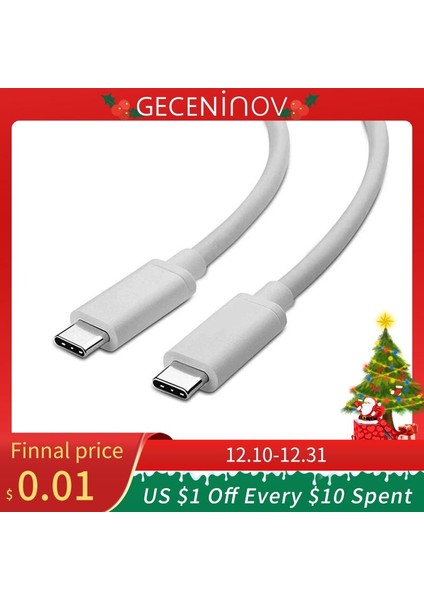 USB C Kablosu Hızlı Şarj Pd 45W USB C - USB Tip-C Kablo Veri Kablosu Huawei P30 Samsung Xiaomi Telefon Veri Hattı Hızlı Şarj (Yurt Dışından)
