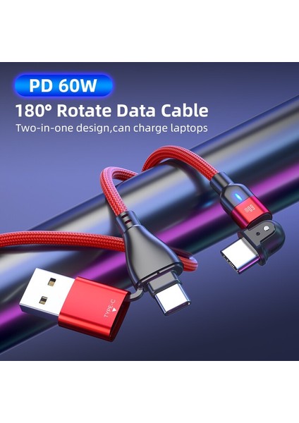 Cqxsmax 60W USB C USB Tip C Kablo Pd Hızlı Şarj Kablosu Usb-C Tip-C Kablo Xiaomi Samsung Macbook iPad Veri Iletimi (Yurt Dışından)