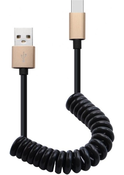 Araba Bahar Tipi C 3A USB Kablosu Sarmal Geri Çekilebilir Huawei Xiaomi Samsung S10 Bir Artı Hızlı Şarj 3.1 Şarj Veri Kablosu (Yurt Dışından) modelleri