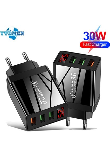 Hızlı Şarj Cihazı 3.0 USB Şarj Cihazı Iphone 12 Samsung Note 10 Artı Ab Tak Duvar Cep Telefonu Şarj Adaptörü Hızlı Şarj Adaptörü (Yurt Dışından)
