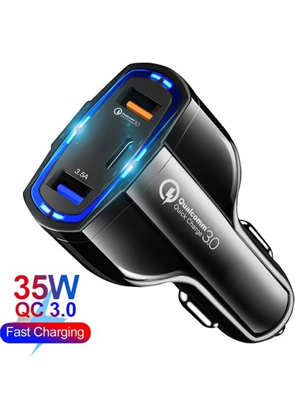 Mini Stealth Araç Adaptörü Qc 4.0 3.0 Hızlı Şarj Tipi C Pd Şarj Cihazı 48W Pd+Qc/pd+Pd Araç Şarj Cihazı Iphone 12 13 Huawei Xiaomi Için (Yurt Dışından) indirimleri