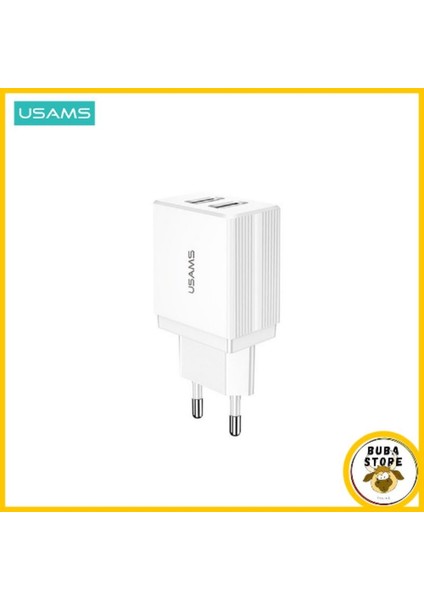 Usams T24 Çift USB Şarj Adaptörü Seyahat Şarj Cihazı 2.1A (Yurt Dışından) fiyatları
