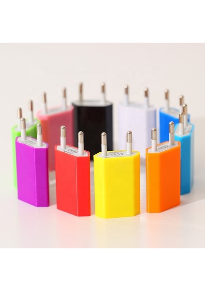 Mikro USB Ab Tak Ac 5 V 1A Duvar Şarj Cihazı Evrensel Taşınabilir Seyahat Güç Adaptörü Samsung Huawei iPhone Xiaomi Htc 10 Renkler (Yurt Dışından) fiyatları