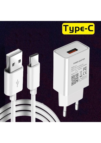 Huawei P Akıllı Z 2021 Y7A Y9A P30 P40 Lite 18W Qc 3.0 Hızlı Şarj Cihazı Telefon Adaptörü Tip-C USB Kablosu Onur 20 10 9 8 Kablo (Yurt Dışından)