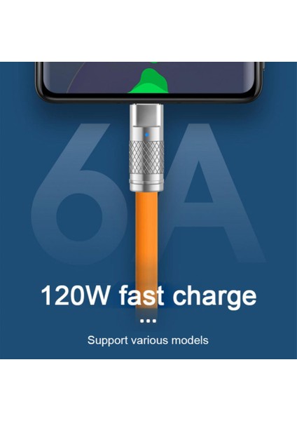Ryra 120W 6A Süper Hızlı Şarj C Tipi Sıvı Silikon Kablo Hızlı Şarj Kablosu C Tipi Şarj Veri Kablosu Huawei Xiaomi Için (Yurt Dışından) indirimleri