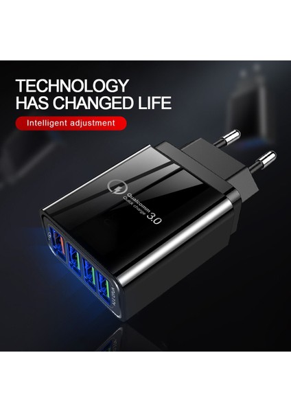 Marjay 48W Hızlı Şarj Cihazı 3.0 4.0 USB Şarj Cihazı 4 Port Hızlı Şarj Cep Telefonu Şarj Cihazı iphone Samsung S10 A50 Xiaomi Huawei (Yurt Dışından) modelleri