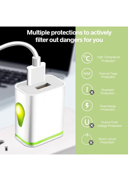 USB Şarj LED Seyahat Hızlı Şarj Adaptörü Taşınabilir Çift Duvar Şarj Cihazı Cep Telefonu Şarj Cihazları IPHONE14 12 Samsung S21 Xiaomi (Yurt Dışından) modelleri