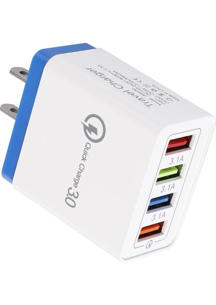 [migaplaza] [STOKTA]18W Qc3.0 Hızlı Şarj Renkli Şarj Cihazı 5V 3.1A Güç Adaptörü, Xiaomi Redmi 9 Pro 9s Samsung M1 iphone SE2020 Için 4usb Veri Kablosuyla - Abd Fişli Düz Şarj Cihazı (Yurt Dışından) indirimleri