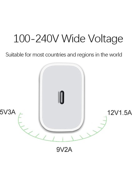 Hızlı Şarj 20W USB C Duvar Şarj Cihazı Blok Ofis Seyahat Tipi C Şarj Taşınabilir Şarj Adaptör Fişi iPhone 13/12/11 Ingiltere Abd Ab (Yurt Dışından) fiyatları