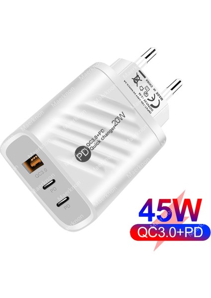 Pd 45W USB C Şarj Cihazı Hızlı Şarj Şarj Cihazı Tip C Hızlı Şarj 3.0 Iphone 12 13 Pro Xiaomi 12 Samsung Cep Telefonları Şarj Cihazları Için (Yurt Dışından)