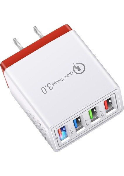4'ü 1 Arada USB Bağlantı Noktası Hızlı Şarj Cihazı 4 Bağlantı Noktalı Hızlı Şarj Qc 3.0 USB Hub Duvar Şarj Cihazı 3.5A Güç Adaptörü Ab Abd Tak Telefon Şarj Cihazları (Yurt Dışından) indirimleri