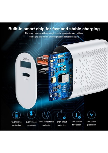 Uslıon 18W USB Şarj Aleti Pd3.0 Qc3.0 Hızlı Şarj Cep Telefonu Şarj Cihazı Hızlı Şarj 3.0 Adaptörü iPhone Samsung Xiaomi Huawei Için (Yurt Dışından) modelleri