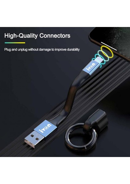 Ryra 3A Hızlı Şarj Kablosu Taşınabilir Mini Anahtarlık 2 In 1 USB Mobil Veri Kablosu Huawei Samsung Xiaomi Için Şarj Veri Kablosu (Yurt Dışından) fiyatları