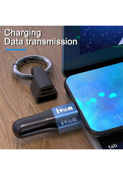 Ryra 3A Hızlı Şarj Kablosu Taşınabilir Mini Anahtarlık 2 In 1 USB Mobil Veri Kablosu Huawei Samsung Xiaomi Için Şarj Veri Kablosu (Yurt Dışından) modelleri