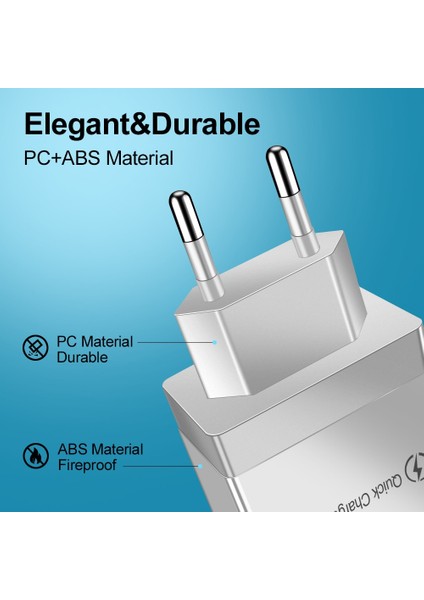 Hızlı Şarj 3.0 USB Şarj Aleti iPhone Xr x 7 8 Huawei P20 Tablet Qc 3.0 Hızlı Duvar Şarj Cihazı Ab Tak Adaptörü Samsung A50 A30 (Yurt Dışından) fırsatları
