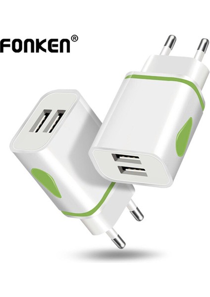 Fonken USB Şarj Aleti Ab Cep Telefonu Şarj Adaptörü Duvar Şarj Cihazı Tablet Şarj Şarj Iphone Xiaomi Cep Telefonu Aksesuarı (Yurt Dışından)