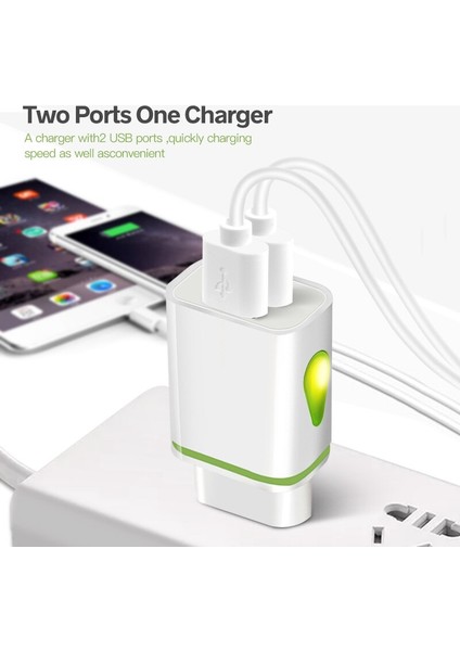 Fonken USB Şarj Aleti Ab Cep Telefonu Şarj Adaptörü Duvar Şarj Cihazı Tablet Şarj Şarj Iphone Xiaomi Cep Telefonu Aksesuarı (Yurt Dışından) fiyatları