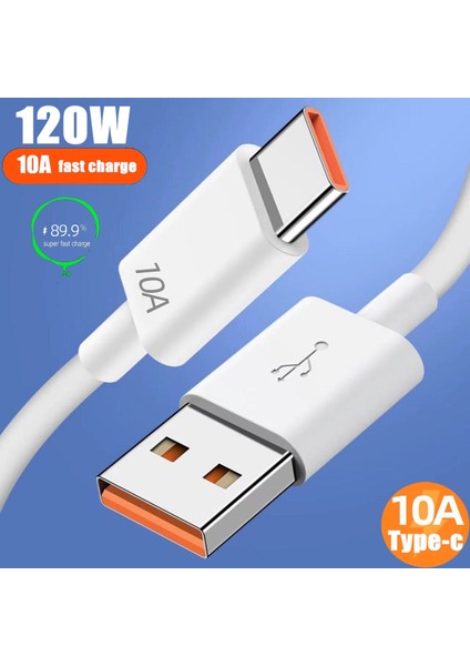 10A 120W C Tipi USB Kablosu Süper Hızlı Şarj Kablosu Için Huawei Mate 40 Xiaomi Samsung Onur 50 Hızlı Şarj USB C Kabloları Veri Kablosu (Yurt Dışından)