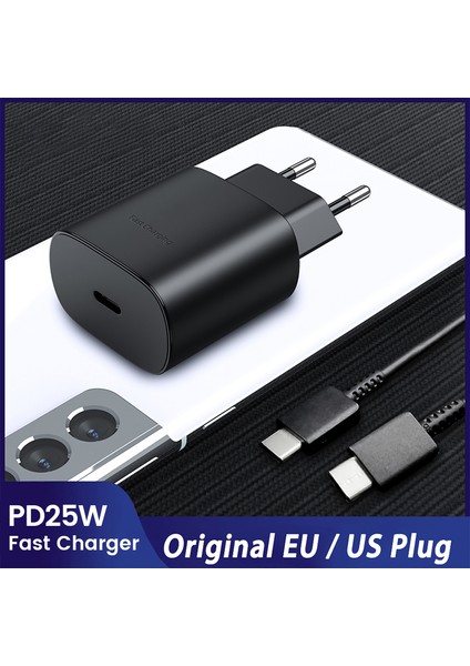 Olaf 25W USB C Şarj Cihazı Hızlı Şarj Adaptörü Samsung Galaxy S21 S20 Not 20 10 A71 A80 A90 W20 W21 Tipi C Tipi C Tipi Kablo (Yurt Dışından) modelleri
