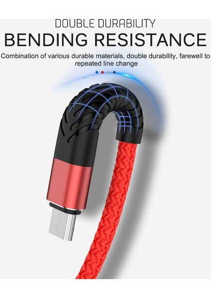 Mikro USB Kablosu Data Sync USB Şarj Aleti Kablosu Samsung S7 J5 J7 Huawei Xiaomi Android Naylon Cep Telefonu Kablosu Hızlı Şarj 3 M (Yurt Dışından) fırsatları