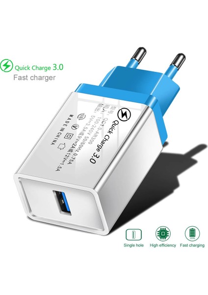 Hızlı Şarj 3.0 USB Şarj Cihazı 5 V 3.5A Hızlı Seyahat Duvar Cep Telefonu Şarj Cihazı Duvar Adaptörü IPHONE12 Samsung Xiaomi Huawei (Yurt Dışından)