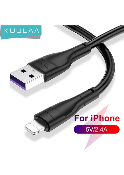 Kuulaa iPhone Için USB Kablosu Şarj Kablosu 2.4A Hızlı Şarj Aleti Kablosu iPhone 12 11 Pro Max Xs x 8 7 Artı Se USB Kablosu Veri Hattı (Yurt Dışından)