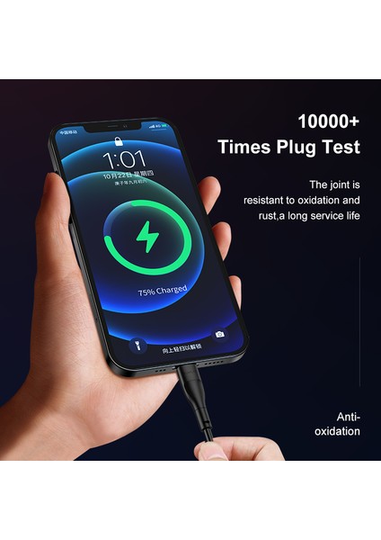 Kuulaa iPhone Için USB Kablosu Şarj Kablosu 2.4A Hızlı Şarj Aleti Kablosu iPhone 12 11 Pro Max Xs x 8 7 Artı Se USB Kablosu Veri Hattı (Yurt Dışından) modelleri