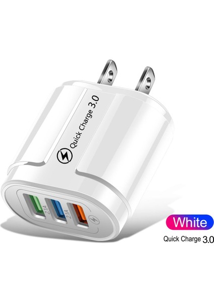 Evrensel Hızlı Şarj 3.0 Duvar USB Şarj Cihazı 18 W Hızlı Şarj Adaptörü iPhone Samsung Telefon Tabletler Için Ab Abd 3 Port USB Şarj Cihazları (Yurt Dışından)
