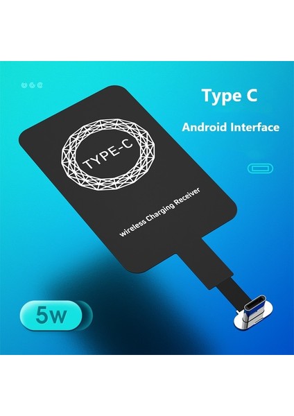 Qi Kablosuz Şarj Alıcısı C Tipi Mikro USB iphone Evrensel Hızlı Kablosuz Şarj Cihazları Samsung Huawei Xiaomi One Plus (Yurt Dışından) fiyatları