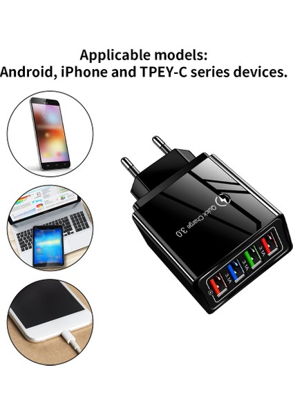 Huawei Hızlı Şarj Cihazı 3.0 iPhone Şarj Cihazı Duvar Hızlı Şarj Samsung S10 S9 S8 Fiş Xiaomi Cep Telefonu Şarj Adaptörü (Yurt Dışından) modelleri
