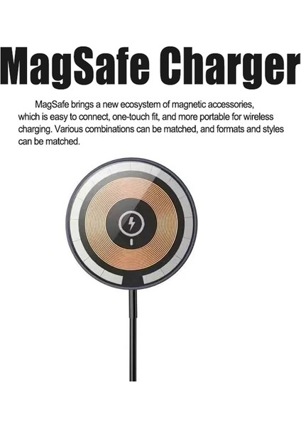 Orijinal 15W Manyetik Kablosuz Şarj Cihazı iphone 14 13 12 Pro Max USB C Hızlı Şarj iphone 8 Artı Xr x Xs Max Se Aksesuarları (Yurt Dışından) fiyatları