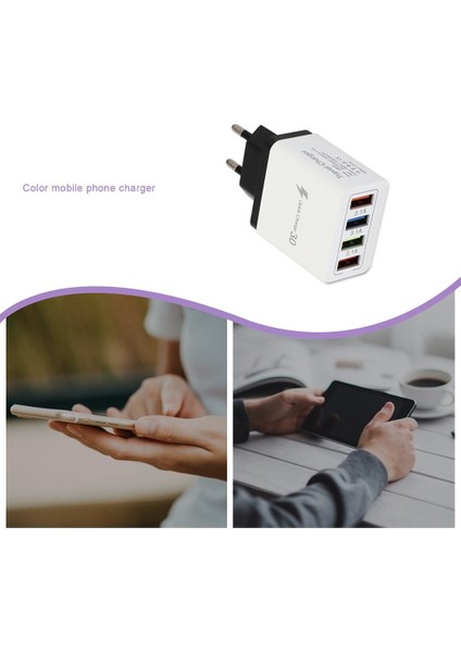4 Portlu Ab Tak USB Şarj Aleti 3.1A Çok Portlu Hızlı Şarj Cihazı Qc3.0 Seyahat Taşınabilir Cep Telefonu Şarj Cihazı Dropshipping (Yurt Dışından) indirimleri