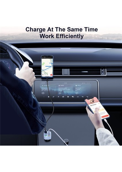Uslıon 75W Araba Şarjı Hızlı Şarj 3.0 15A 6 Port USB Şarj Cihazı iPhone 13 12 Pro Samsung Xiaomi Huawei Cep Telefonu Şarj Cihazı (Yurt Dışından) indirimleri