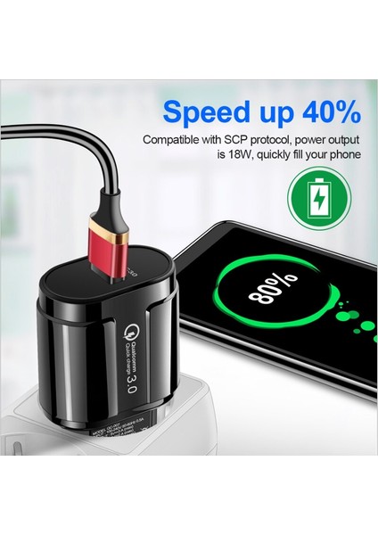 Hızlı Şarj 3.0 24W Qualcomm Qc 3.0 4.0 Hızlı Şarj Cihazı USB Taşınabilir Şarj Cep Telefonu Şarj Cihazı iPhone Samsung Xiaomi Sony (Yurt Dışından) fırsatları