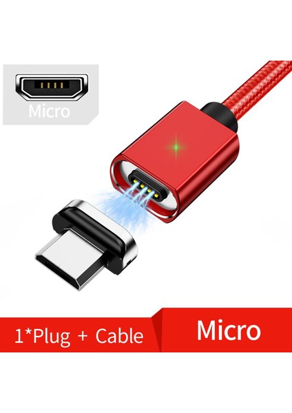 Olaf 2m Manyetik Mikro USB Kablosu iPhone Samsung Için Hızlı Şarj Veri Kablosu Kablosu Mıknatıs Şarj Cihazı USB Tipi C 3A Cep Telefonu Kablosu (Yurt Dışından)