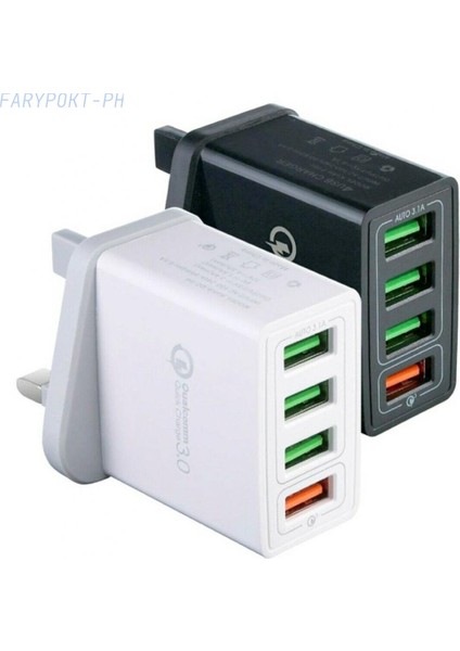 Faty~multiport Hızlı Hızlı Şarj QC30 USB Hub Ingiltere Ab Tak 240V Duvar Şarj Adaptörü Zdezruu Myhcvobt (Yurt Dışından) modelleri