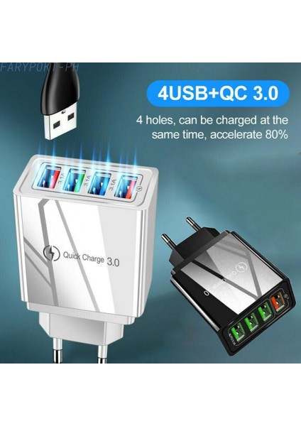 Faty~multiport Hızlı Hızlı Şarj QC30 USB Hub Ingiltere Ab Tak 240V Duvar Şarj Adaptörü Zdezruu Myhcvobt (Yurt Dışından) fırsatları