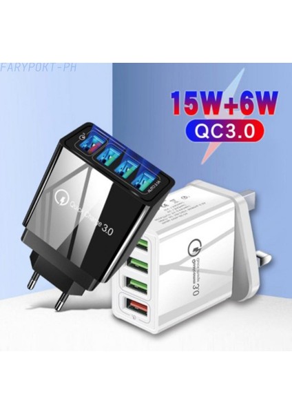 Faty~multiport Hızlı Hızlı Şarj QC30 USB Hub Ingiltere Ab Tak 240V Duvar Şarj Adaptörü Zdezruu Myhcvobt (Yurt Dışından) indirimleri