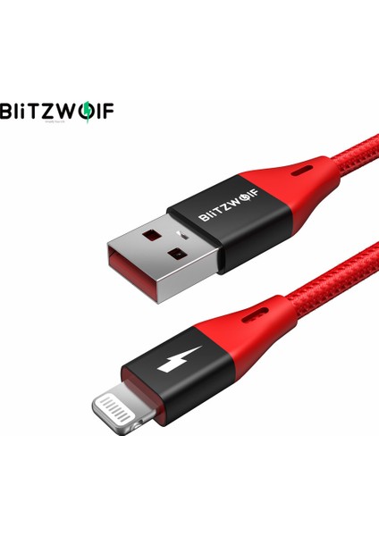 Blitzwolf BW-MF10 Pro 2.4A Lightning - USB Kablosu, Mfi Sertifikalı 1.8m/6ft iPhone Şarj Kablosu Veri Aktarım Kablosu Için (Yurt Dışından) modelleri