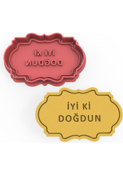Iyi Ki Doğdun Kurabiye Kalıbı Şekillendirici Kopat 2 Parça
