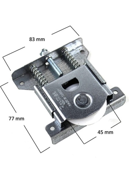 PKM80 Teker Sürgülü Dolap Kapağı Tekeri (1 Adet) Gardrop Ray Mekanizması