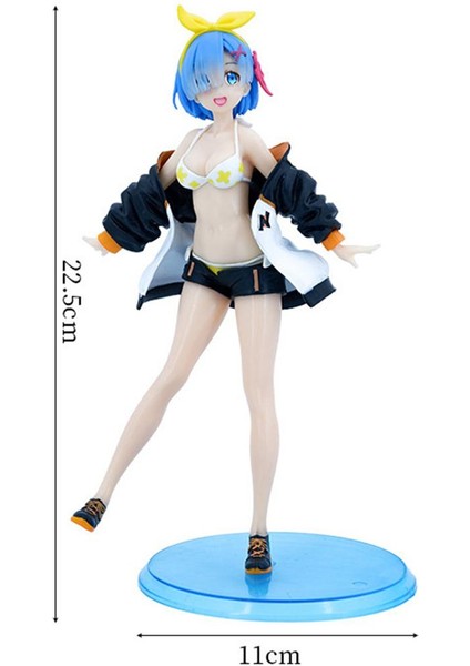 Childrenworld Anime Aksiyon Modeli Kız Karikatür Rem Şekilli Kalıp Oyuncaklar Hobi Koleksiyonu (Yurt Dışından)