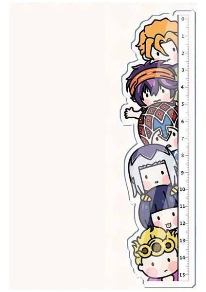 1 Adet Karikatür Anime Jojos Tuhaf Macera Cosplay Akrilik Cetveller Şekil Kujo Jotaro Öğrenci Ölçüm Terazisi Cetvel Oyuncaklar Hediyeler (Yurt Dışından) fırsatları
