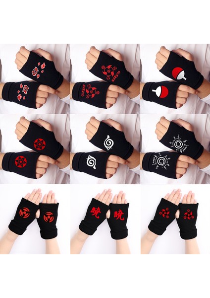 Anime Naruto Cosplay Eldiven Kadın Erkek Çocuklar Için Akatsuki Kırmızı Bulut Ninja Cosplays Parmaksız Bilek Bisiklet Eldiveni Oyuncaklar Hayranları Hediye (Yurt Dışından) fiyatları