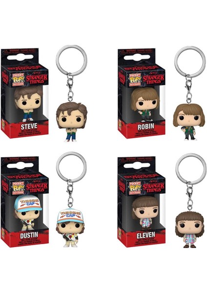 Yeni Gelmesi Anahtarlık Stranger Things Şekil Onbir Steve Robin Koleksiyonu Oyuncaklar (Yurt Dışından)