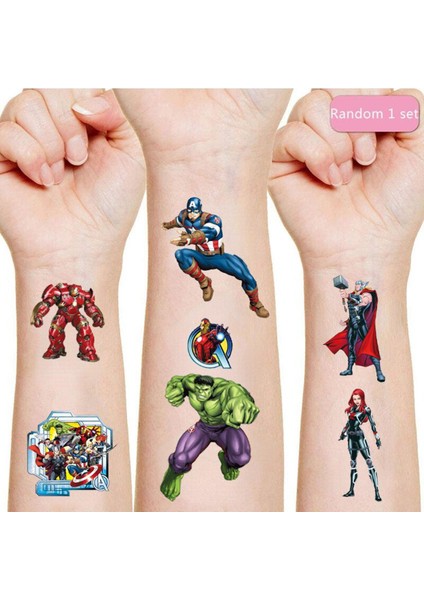 Rastgele 1 Parça Marvel Avengers Dövme Çıkartmalar Aksiyon Figürü Karikatür Demir Adam Oyuncaklar Doğum Günü Yılbaşı Hediyeleri Erkekler Kızlar Için (Yurt Dışından)
