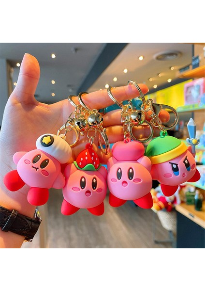 Karikatür Waddle Dee Doo Oyunu Tatlı Pembe Kirby Anime Kolye Kabi Keychian Çocuk Doğum Günü Hediyeleri Kadın Araba Çanta Anahtar Chian Kızlar (Yurt Dışından)