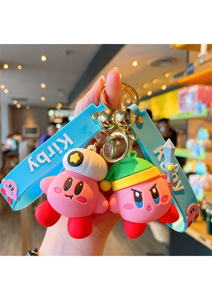 Karikatür Waddle Dee Doo Oyunu Tatlı Pembe Kirby Anime Kolye Kabi Keychian Çocuk Doğum Günü Hediyeleri Kadın Araba Çanta Anahtar Chian Kızlar (Yurt Dışından)