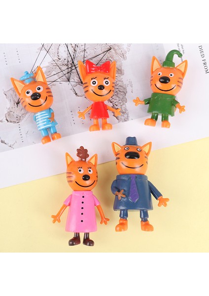 5x Üç Küçük Yavru Kedi Aksiyon Figürü Oyuncakları Rus Karikatür Anime Mini Mutlu Kediler Dere (Yurt Dışından) fırsatları
